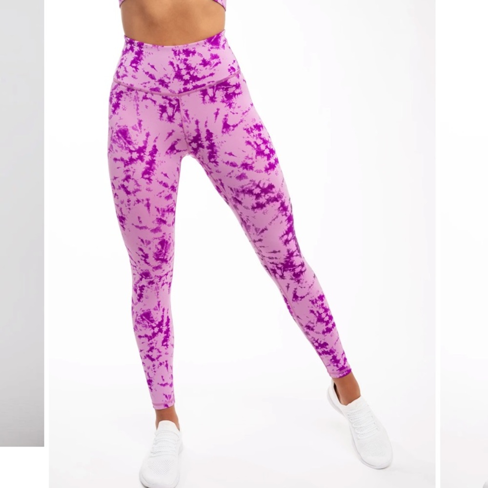 NWT Ivl Collective Purple Cactus Tie Die Active Leggings size 4